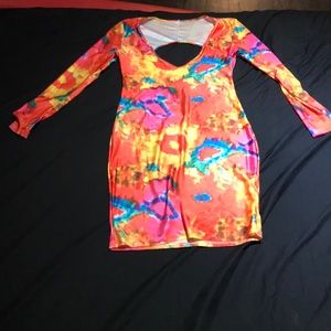 Multi color short dress